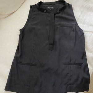 Rag & Bone silk black top!